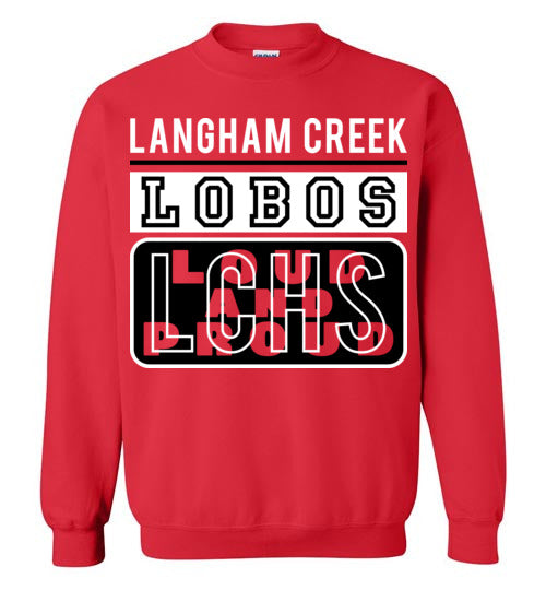 Langham Creek High School Lobos Red Sweatshirt 86