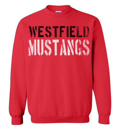 Westfield High School Mustangs Red Sweatshirt 17