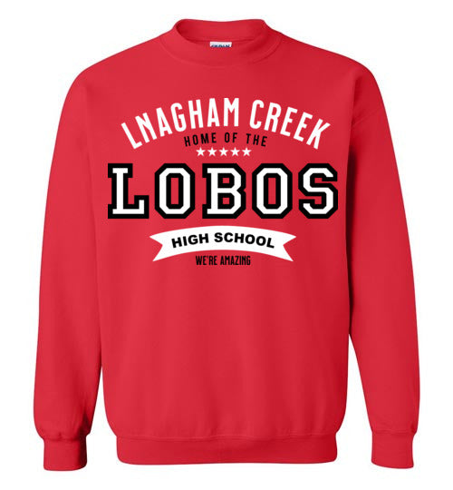 Langham Creek High School Lobos Red Sweatshirt 96