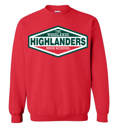 The Woodlands High School Highlanders Red Sweatshirt 09