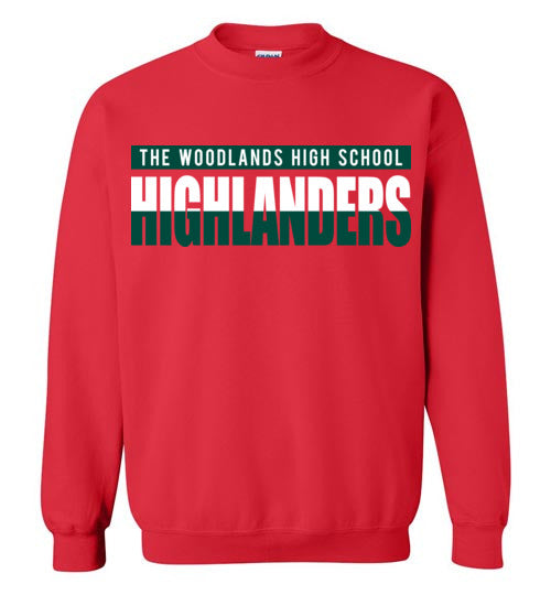 The Woodlands High School Highlanders Red Hoodie 25