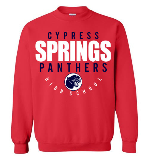 Cypress Springs High School Panthers Red Sweatshirt 12