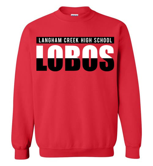 Langham Creek High School Lobos Red Sweatshirt 25