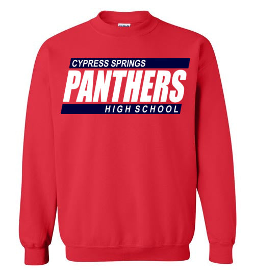 Cypress Springs High School Panthers Red Sweatshirt 72