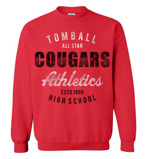 Tomball High School Cougars Red Sweatshirt 34