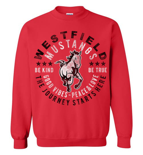 Westfield High School Mustangs Red Sweatshirt 16