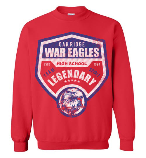 Oak Ridge High School War Eagles Red Sweatshirt 14