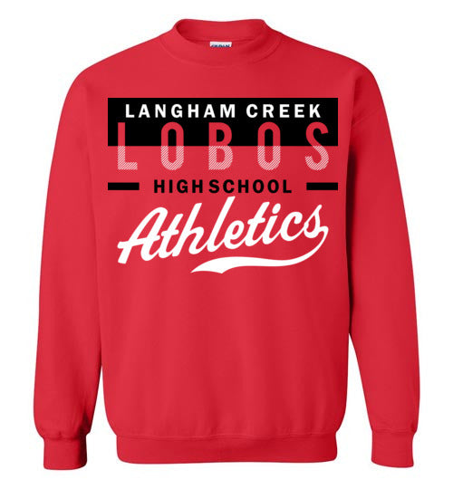 Langham Creek High School Lobos Red Sweatshirt 48