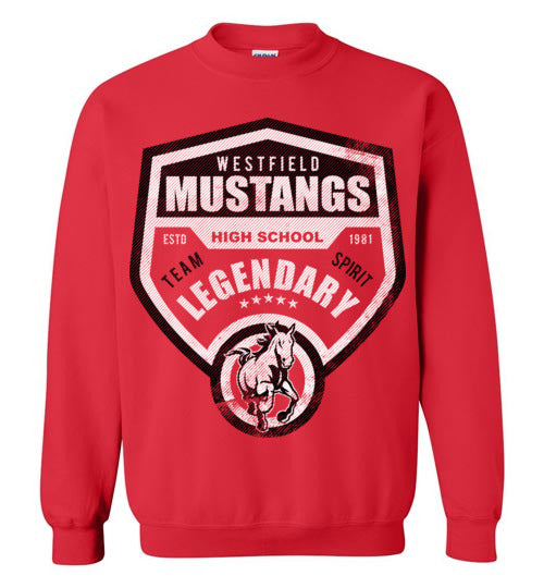 Westfield High School Mustangs Red Sweatshirt 14