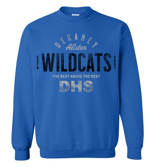 Dekaney High School Wildcats Royal Blue Sweatshirt 40