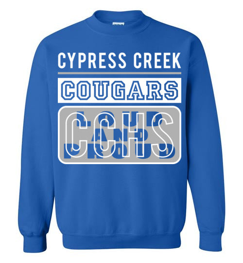 Cypress Creek High School Cougars Royal Blue Sweatshirt 86