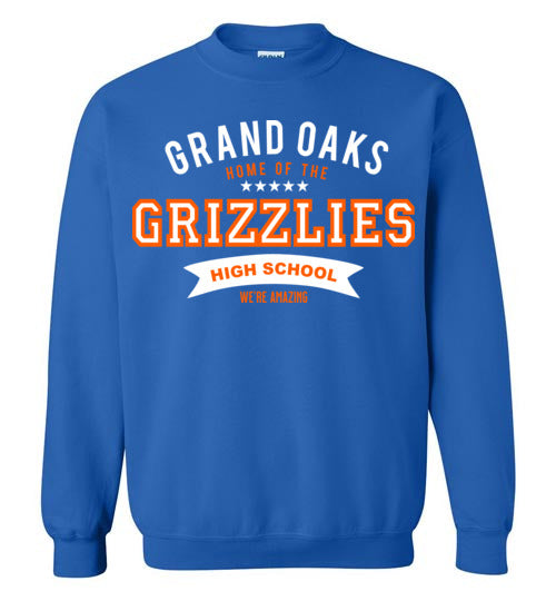 Grand Oaks High School Grizzlies Royal Blue Sweatshirt 96