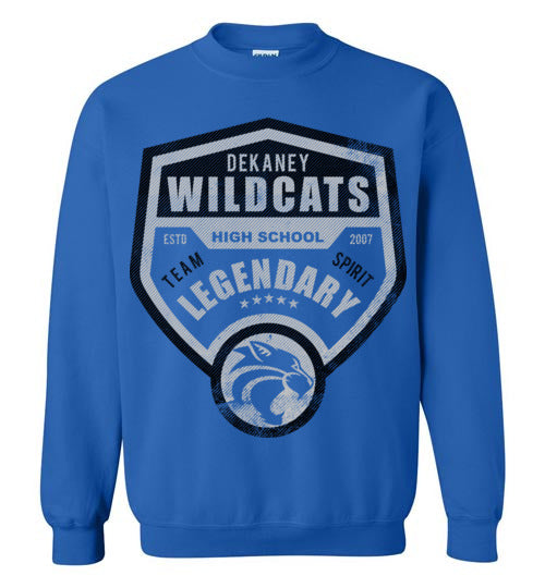 Dekaney High School Wildcats Royal Blue Sweatshirt 14