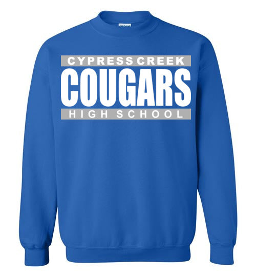 Cypress Creek High School Cougars Royal Blue Sweatshirt 98