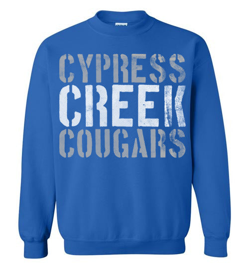 Cypress Creek High School Cougars Royal Blue Sweatshirt 17