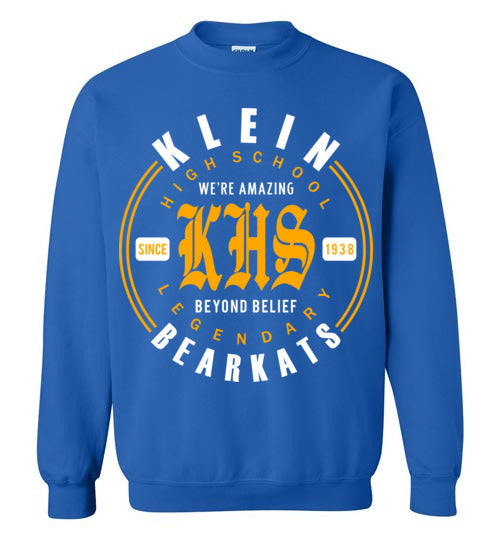 Klein Bearkats - Design 15 - Royal Blue Sweatshirt