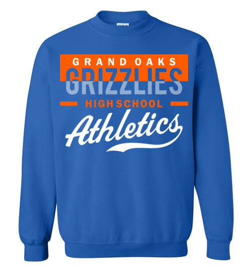 Grand Oaks High School Grizzlies Royal Blue Sweatshirt 48