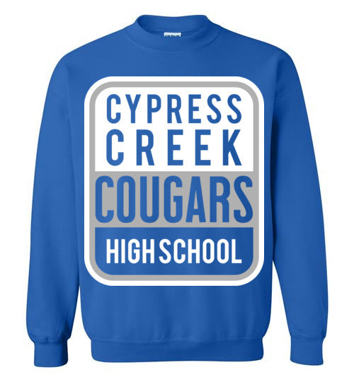 Cypress Creek High School Cougars Royal Blue Sweatshirt 01