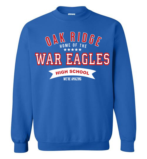 Oak Ridge High School War Eagles Royal Blue Sweatshirt 96