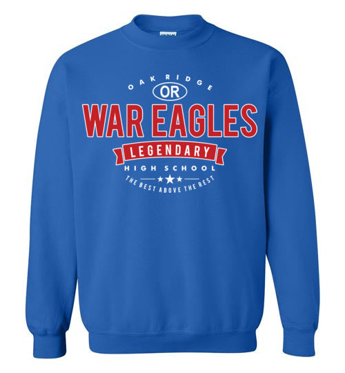 Oak Ridge High School War Eagles Royal Blue Sweatshirt 44