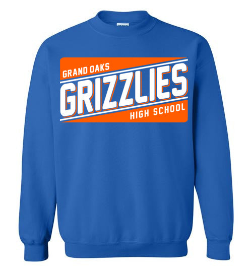 Grand Oaks High School Grizzlies Royal Blue Sweatshirt 84