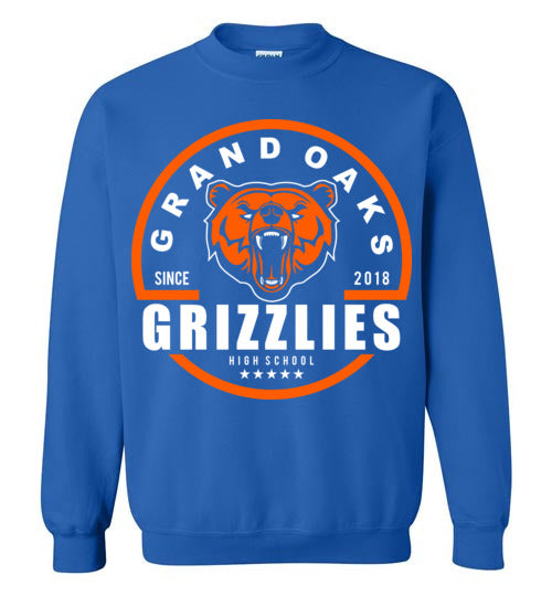 Grand Oaks High School Grizzlies Royal Blue Sweatshirt 04