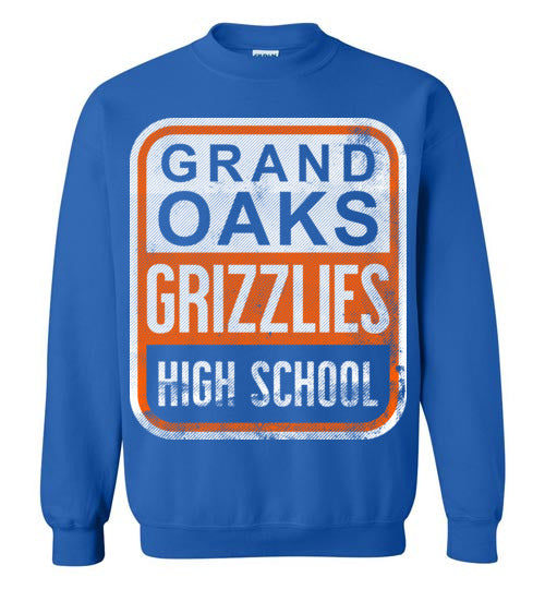 Grand Oaks High School Grizzlies Royal Blue Sweatshirt 01