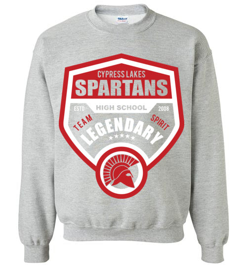 Cypress Lakes High School Spartans Sports Grey Sweatshirt 14