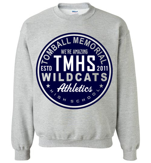 Tomball Memorial High School Wildcats Sports Grey Sweatshirt 28