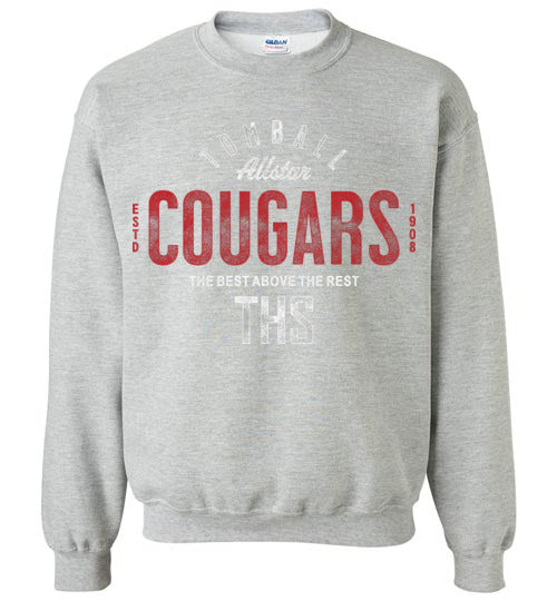 Tomball High School Cougars Sports Grey Sweatshirt 38