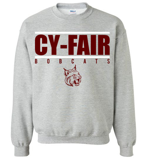 Cy-Fair High School Bobcats Sports Grey Sweatshirt 07