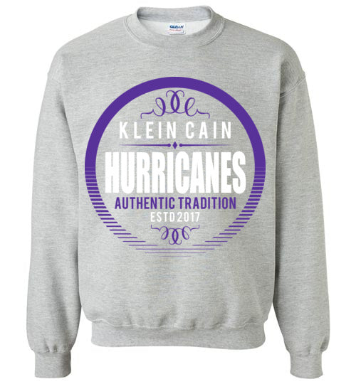 Klein Cain Hurricanes - Design 38 - Grey Sweatshirt