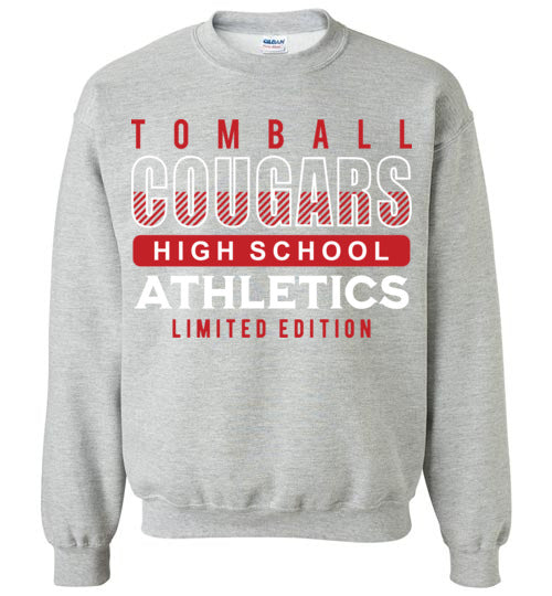 Tomball High School Cougars Sports Grey Sweatshirt 90