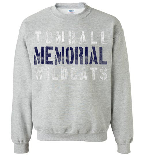Tomball Memorial High School Wildcats Sports Grey Sweatshirt 17