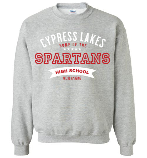Cypress Lakes High School Spartans Sports Grey Sweatshirt 96