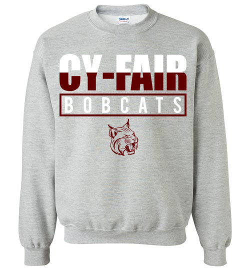 Cy-Fair High School Bobcats Sports Grey Sweatshirt 29