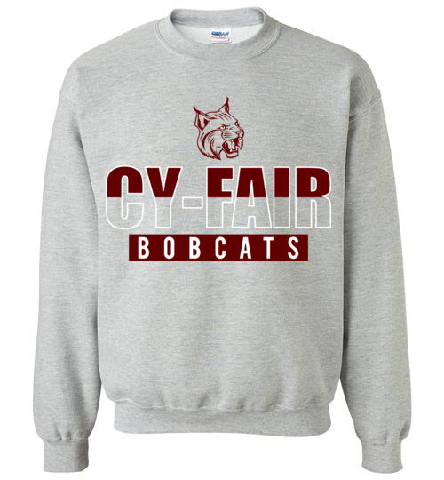 Cy-Fair High School Bobcats Sports Grey Sweatshirt 23
