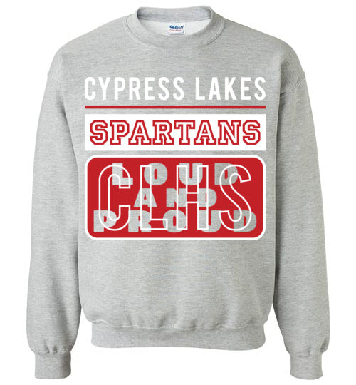 Cypress Lakes High School Spartans Sports Grey Sweatshirt 86