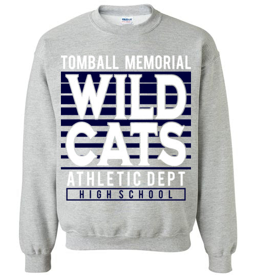 Tomball Memorial High School Wildcats Sports Grey Sweatshirt 00