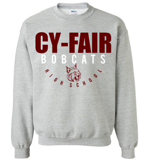 Cy-Fair High School Bobcats Sports Grey Sweatshirt 12