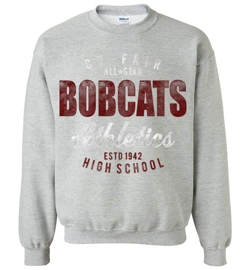 Cy-Fair High School Bobcats Sports Grey Sweatshirt 34