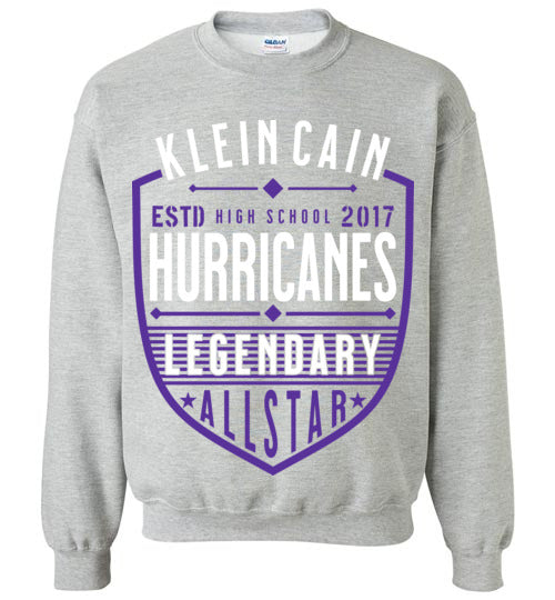 Klein Cain High School Hurricanes Sports Grey Sweatshirt 62