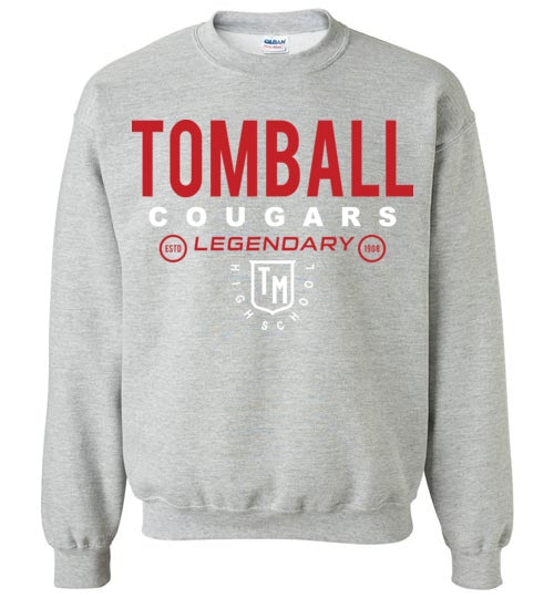 Tomball High School Cougars Sports Grey Sweatshirt 03