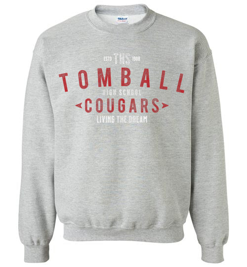 Tomball High School Cougars Sports Grey Sweatshirt 42