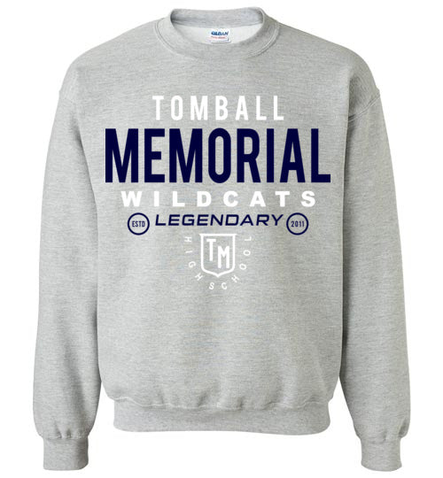 Tomball Memorial High School Wildcats Sports Grey Sweatshirt 03