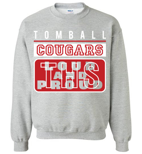 Tomball High School Cougars Sports Grey Sweatshirt 86