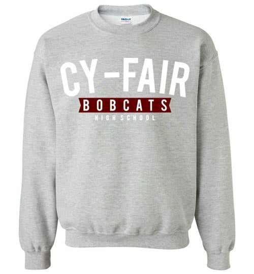 Cy-Fair High School Bobcats Sports Grey Sweatshirt 21