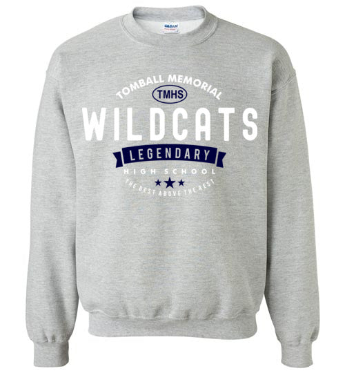 Tomball Memorial High School Wildcats Sports Grey Sweatshirt 44