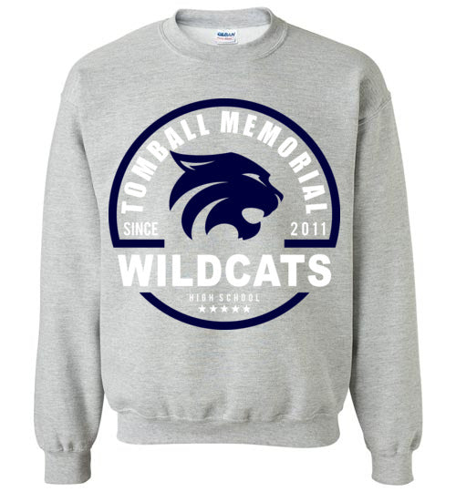 Tomball Memorial High School Wildcats Sports Grey Sweatshirt 04