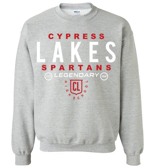 Cypress Lakes High School Spartans Sports Grey Sweatshirt 03